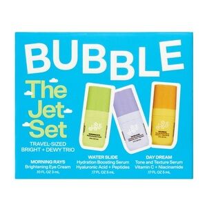 🎀 Bubble “The Jet Set” Travel-Sized Bright + Dewy Trio
